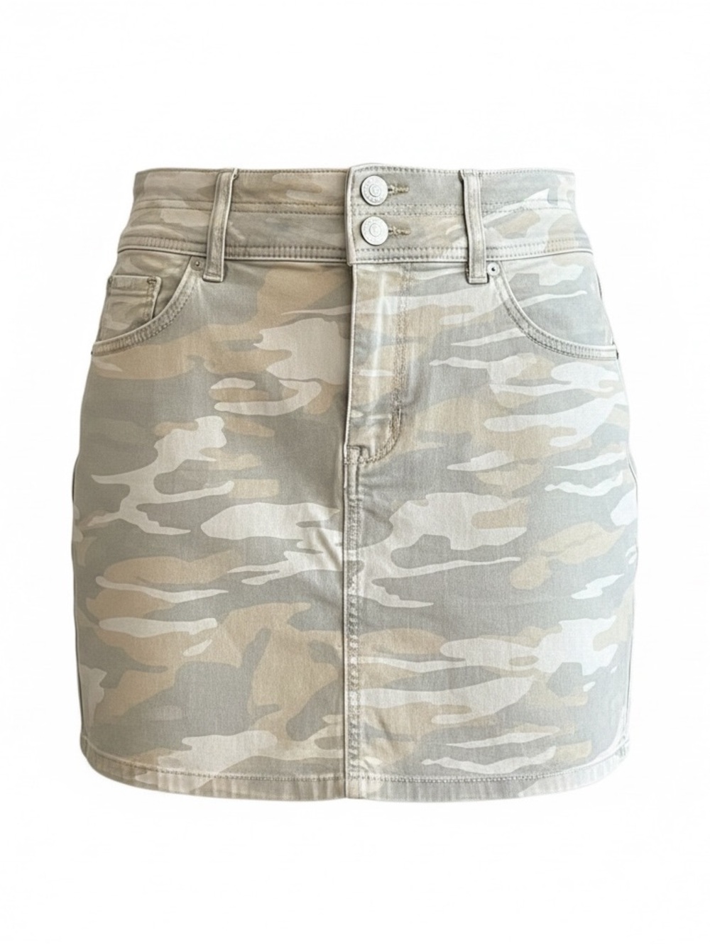 Express High Rise Stretch Camo Mini Skirt Size 12 NWT